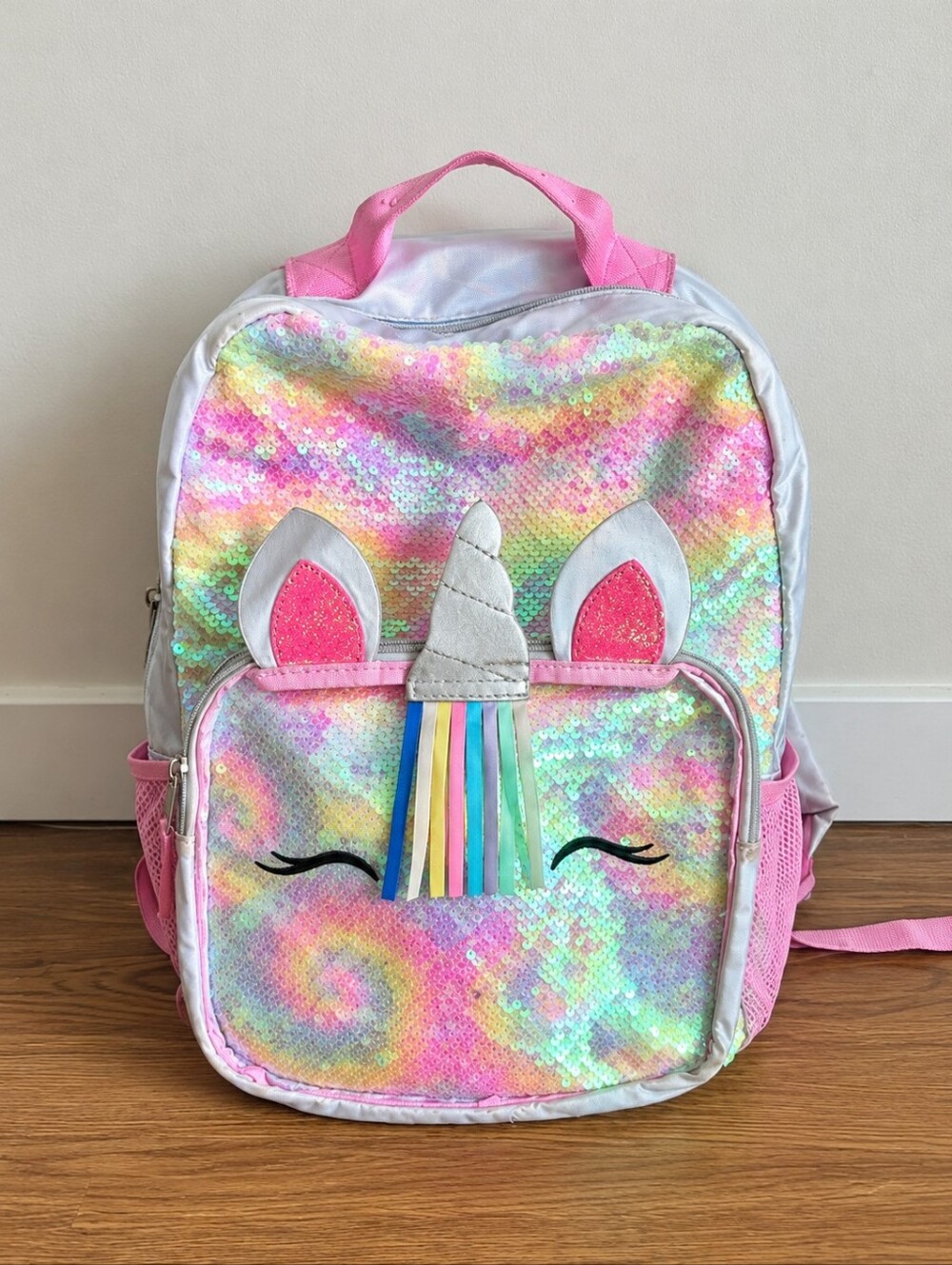 Unicorn Sequin Kids Backpack - Pink Multicolor